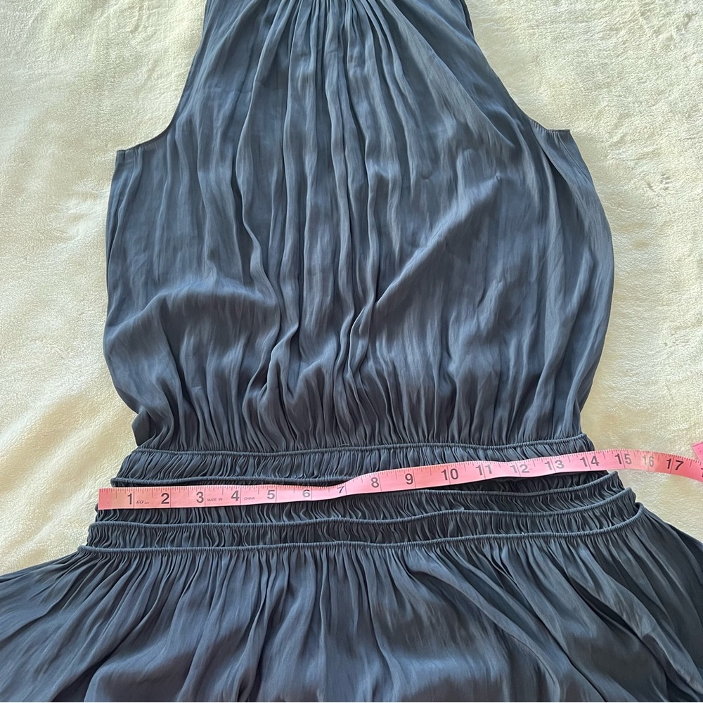 Ramy Brook Audrey Smocked Midi Dress in Navy - Picture 9 of 10